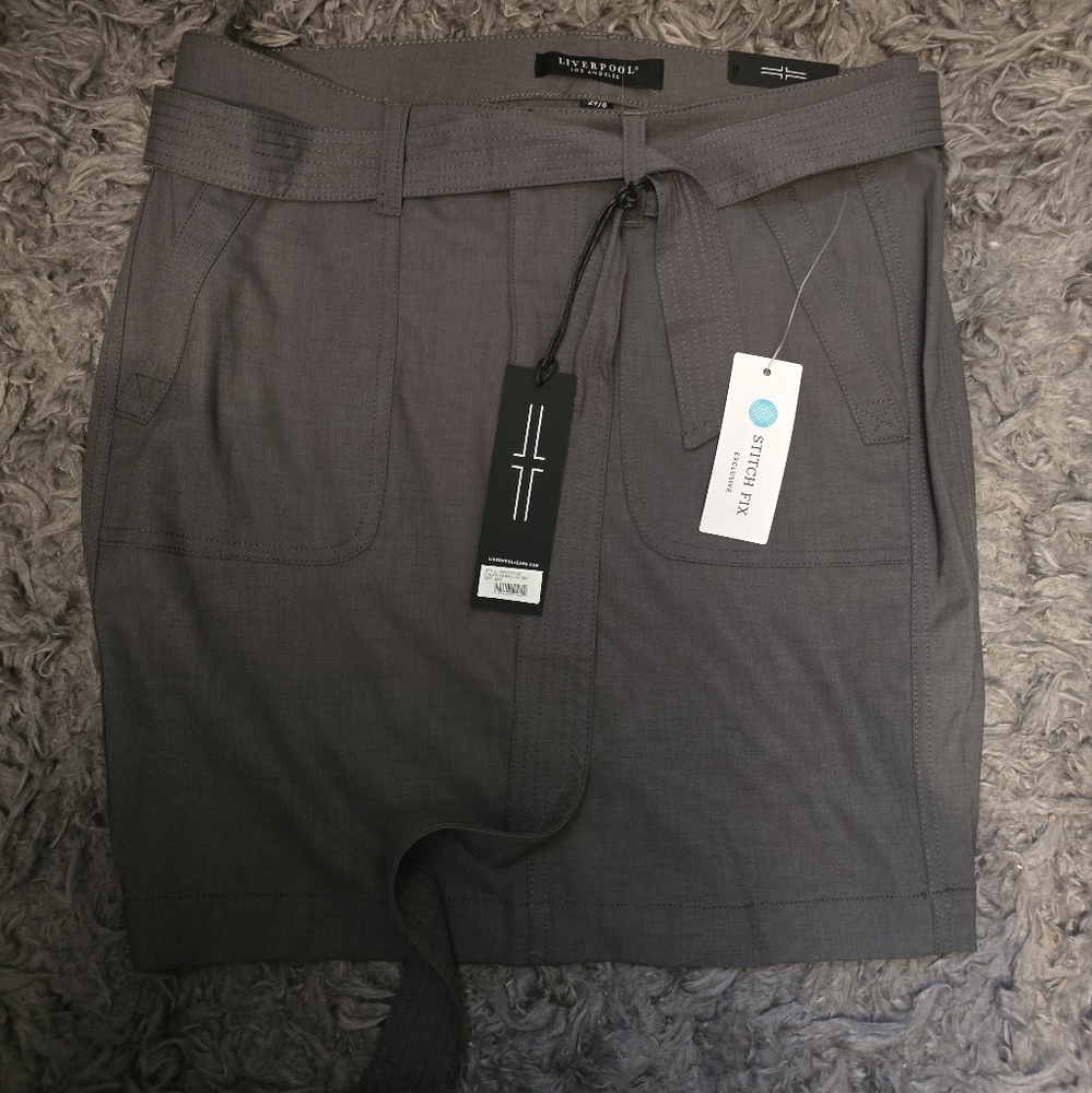Liverpool Maddie Self Belt Skirt